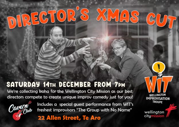 Flyer for the WIT Xmas edition of the show Director's Cut